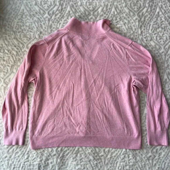 J. Crew Women’s Light Pink Collared V-Neck Pullover Sweater - Picture 8 of 9